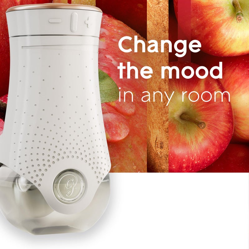 Glade مجموعة بداية معطر الهواء من غليد، زيوت عطرية وأساسية للمنزل والحمام، تفاح وقرفة، 4.02 أونصة سائلة، 2 دافئ و6 إعادة تعبئة - Image 3